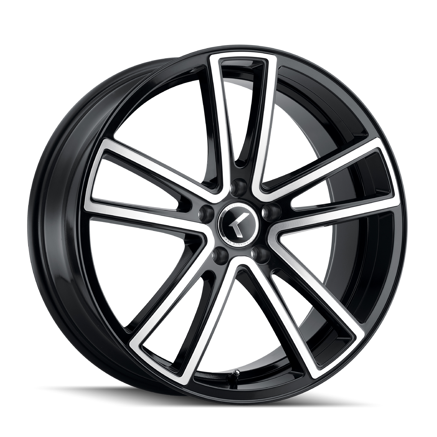 KRAZE LUSSO KR190 22x8.5 5x114.3 38 72.62 BLACK/MACHINED FACE