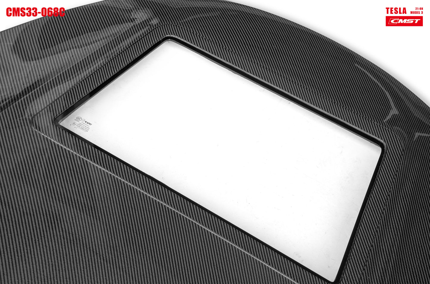 CMST Tuning Carbon Fiber Hood Clearview Glass Transparent for Tesla Model 3