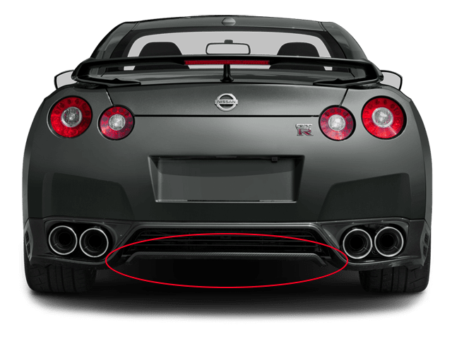 N-Tune Spec OEM Rear Bumper Diffuser Under Tray (CF): 2012-2020 Nissan R35 GTR