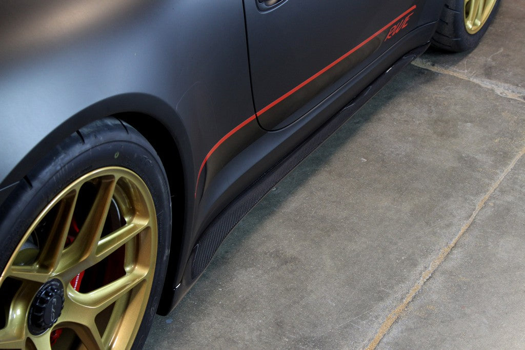APR Performance Carbon Fiber Side Rocker Extensions Porsche GT3 - FS-535052-C-Dub Tech