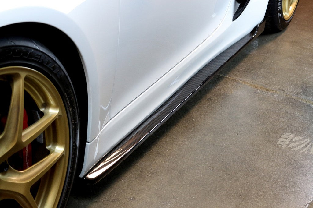APR Performance Carbon Fiber Side Rocker Extensions Porsche Cayman GT4 - FS-545052-C-Dub Tech