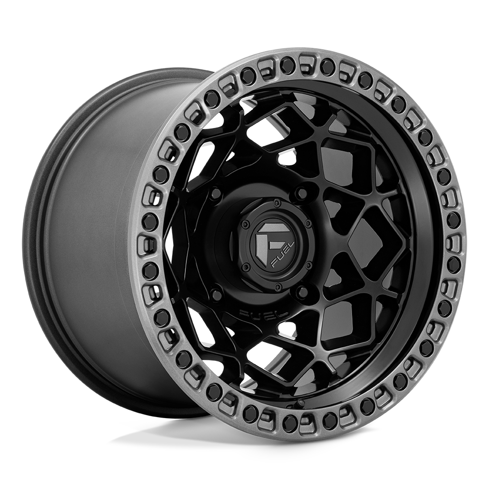 FUEL UTV MATTE BLACK WITH GUNMETAL RING