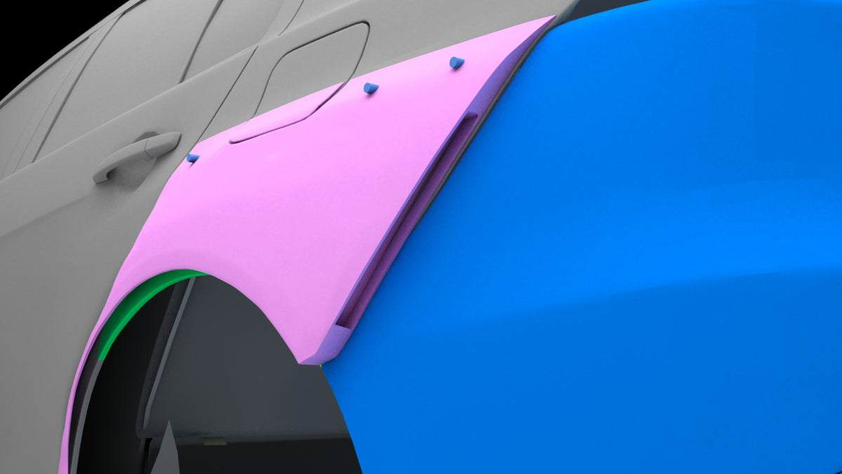 Victory Function VF-01R Rear Wide Blister Fenders - Evo X
