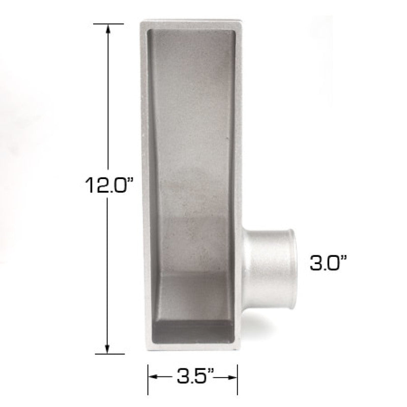 ATP 12in Tall x 3.5in Thick, 3in Outlet Bottom Right - ATP-MDP-018-C-Dub Tech