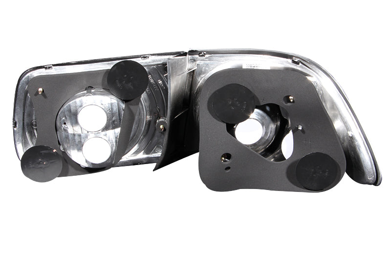 ANZO 1996-2000 Honda Civic Taillights Black - 221062-C-Dub Tech