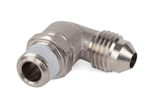 Air Lift 1/8in MNPT x 4AN Swivel Elbow Fitting - 21815-C-Dub Tech
