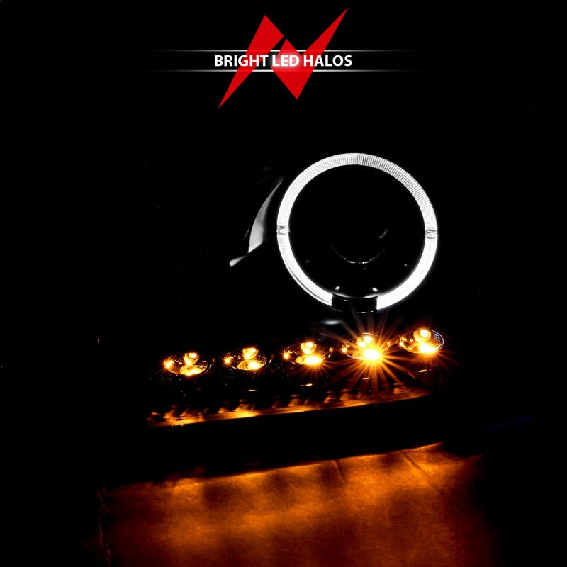ANZO 2004-2008 Ford F-150 Projector Headlights w/ Halo and LED - 111028-C-Dub Tech