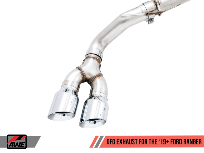 AWE Tuning 2019+ Ford Ranger 0FG Performance Exhaust System w/Chrome - 3015-22072-C-Dub Tech