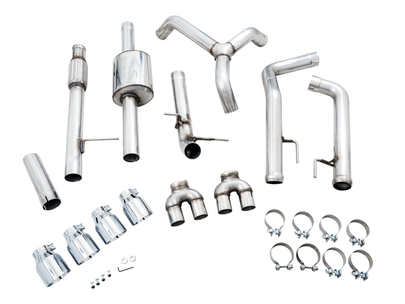 AWE Tuning 4th Gen GM 1500 5.3L 0FG Catback Split - 3015-42201-C-Dub Tech