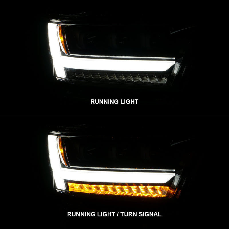 ANZO 2019-2020 Dodge Ram 1500 LED Projector Headlights Plank Style - 111494-R-C-Dub Tech