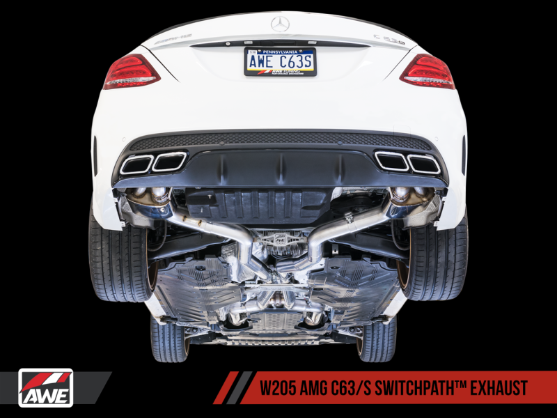 AWE Tuning Mercedes-Benz W205 AMG C63/S Coupe SwitchPath Exhaust System - 3025-31042-C-Dub Tech