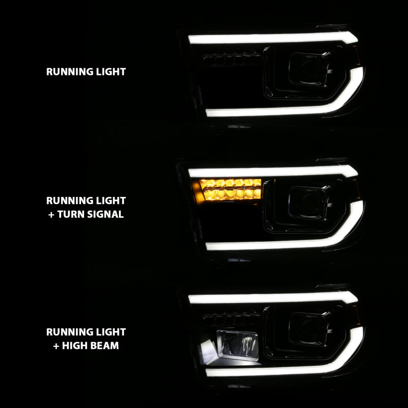ANZO 2007-2014 Toyota Tundra Projector Light Bar H.L Black Amber(Led - 111447-C-Dub Tech