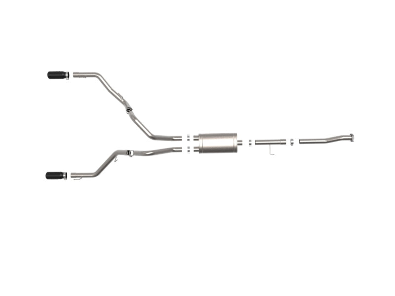 aFe Vulcan Series 3in 304SS Cat-Back w/ Black Tips 15-20 - 49-33130-B-C-Dub Tech