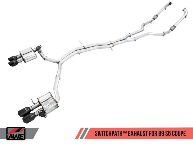 AWE Tuning Audi B9 S5 Coupe SwitchPath Exhaust w/ Diamond - 3025-43040-C-Dub Tech