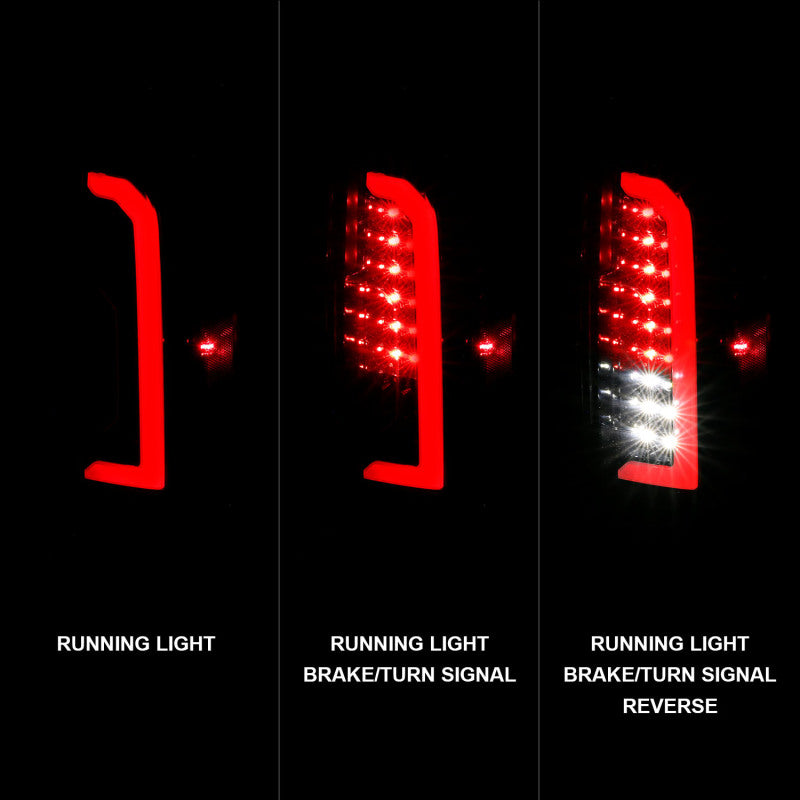 ANZO 15-21 GMC Canyon LED Taillights w/ Light Bar Black - 311402-C-Dub Tech