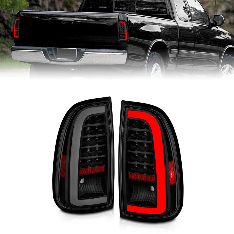 ANZO 00-06 Toyota Tundra LED Taillights w/ Light Bar Black - 311412-C-Dub Tech
