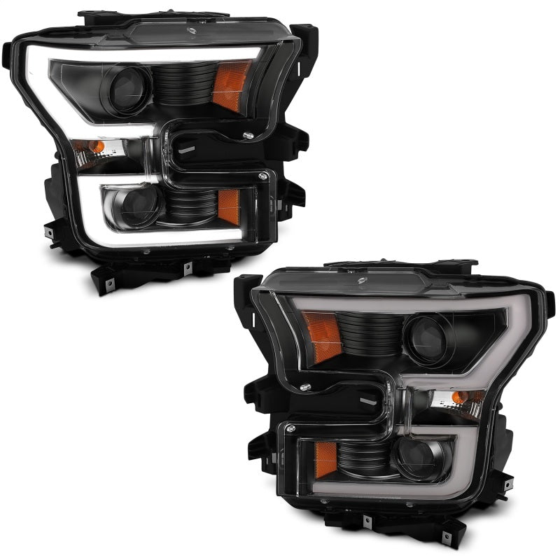 ANZO 2015-2017 Ford F-150 Projector Headlights w/ Plank Style Switchback - 111357-C-Dub Tech