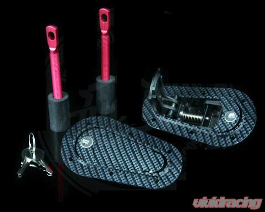 AeroCatch Carbon Fiber Design 125 Series Flush Below Panel Hood Fastners built-in Security Lock-C-Dub Tech