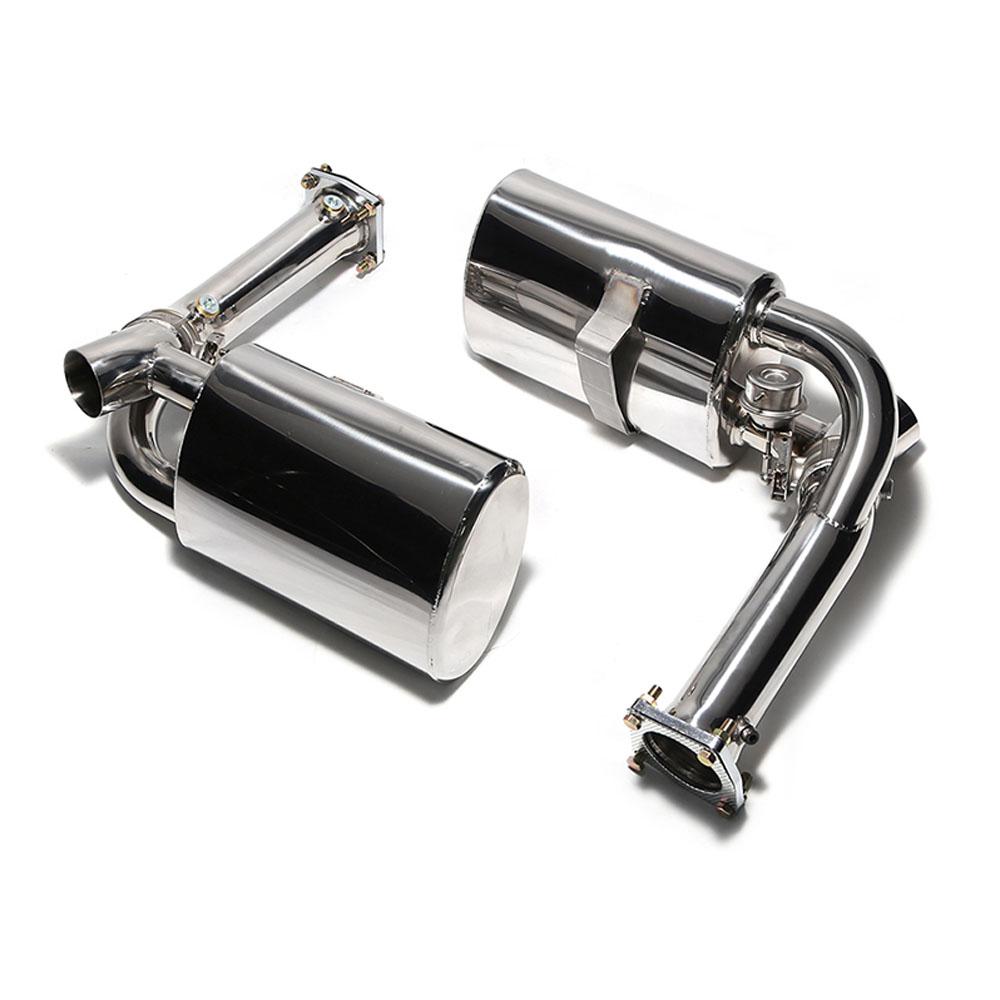 Armytrix Stainless Steel Valvetronic Exhaust System with Quad Exhaust Tips | 2007-2009 Porsche 997 Turbo (P97TT-QS34B)-C-Dub Tech