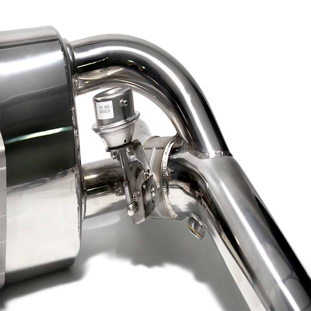 Armytrix Stainless Steel Valvetronic Exhaust System with Quad Exhaust Tips | 2007-2009 Porsche 997 Turbo (P97TT-QS34B)-C-Dub Tech