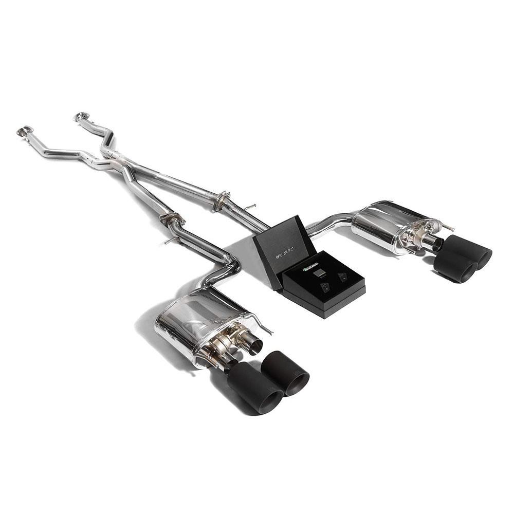 Armytrix Stainless Steel Valvetronic Header Exhaust System | 2015 - 2020 Lexus RC-F (LXRCF-QS3840B)-C-Dub Tech