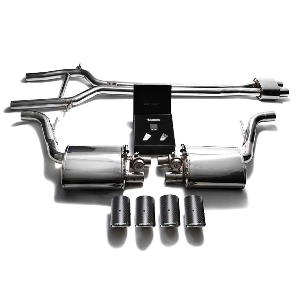 Armytrix Stainless Steel Valvetronic Exhaust System with Quad Exhaust Tips | 2010-2013 Porsche 970 Panamera S/GTS (P70N1-QC11)-C-Dub Tech