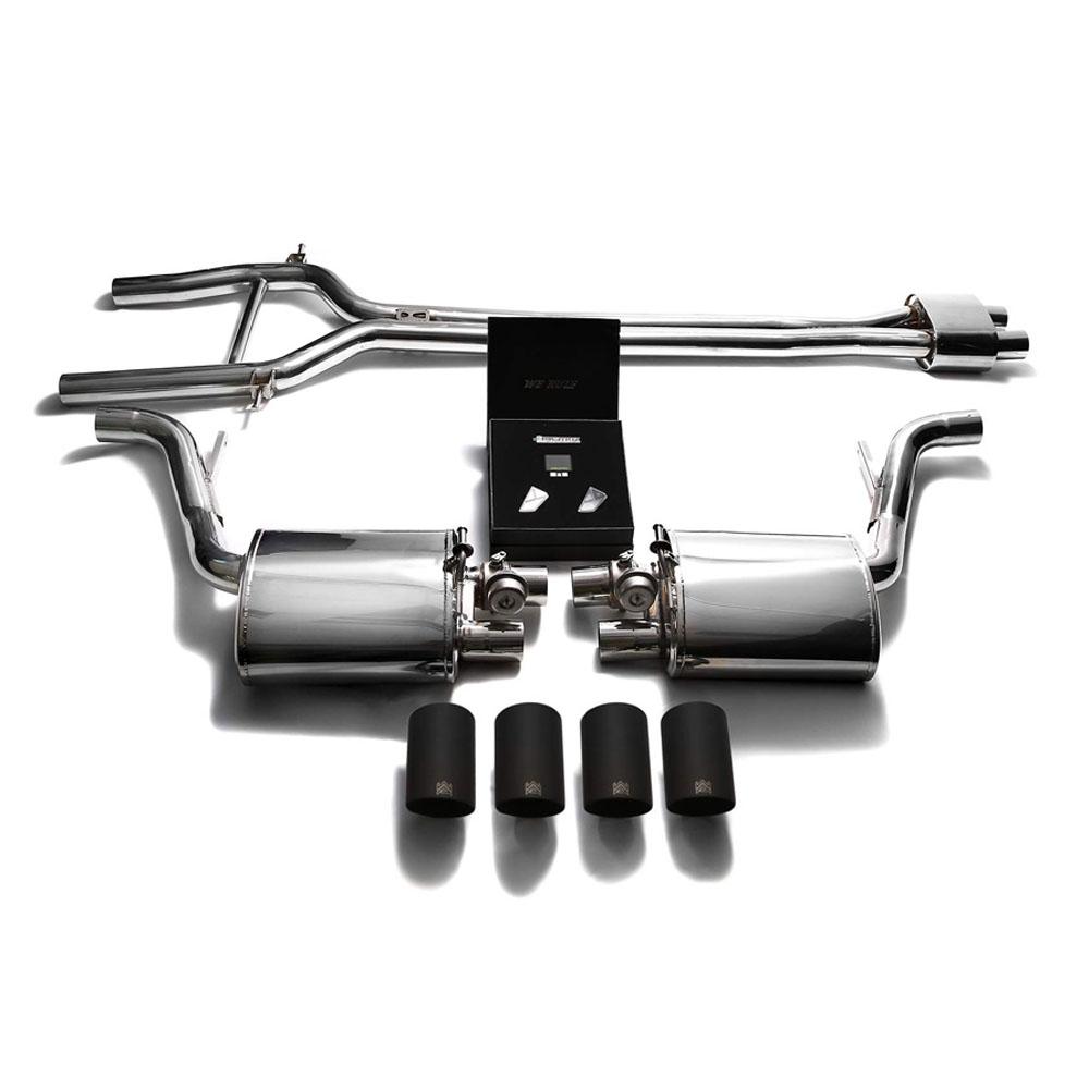 Armytrix Stainless Steel Valvetronic Exhaust System with Quad Exhaust Tips | 2010-2013 Porsche 970 Panamera S/GTS (P70N1-QC11)-C-Dub Tech