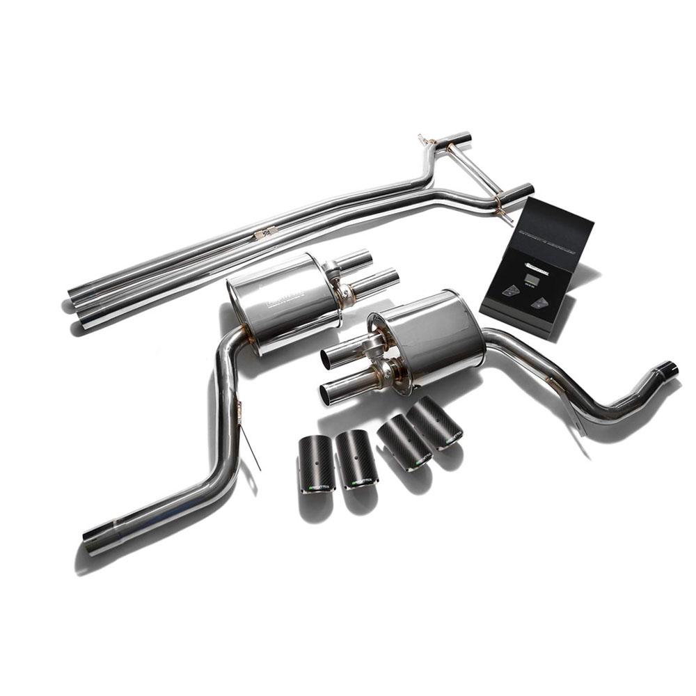 Armytrix Stainless Steel Valvetronic Exhaust System with Quad Exhaust Tips | 2014-2016 Porsche 970 Panamera 3.0T (P70T1-QC11)-C-Dub Tech