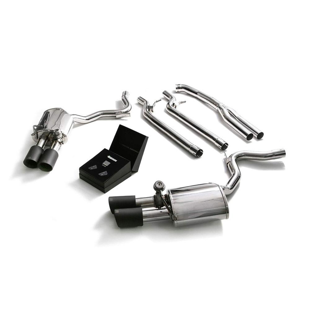 Armytrix Stainless Steel Valvetronic Catback Exhaust System with Quad Exhaust Tips | 2017-2020 Porsche 971 Panamera (P71T1-QC38)-C-Dub Tech