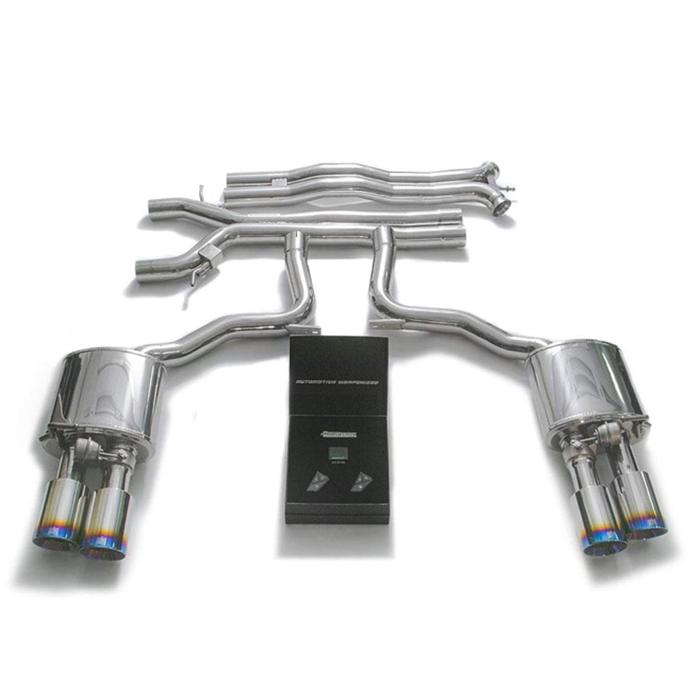 Armytrix Stainless Steel Valvetronic Exhaust System with Quad Exhaust Tips | 2018-2019 Porsche 971 Panamera (P71T2-QC38)-C-Dub Tech
