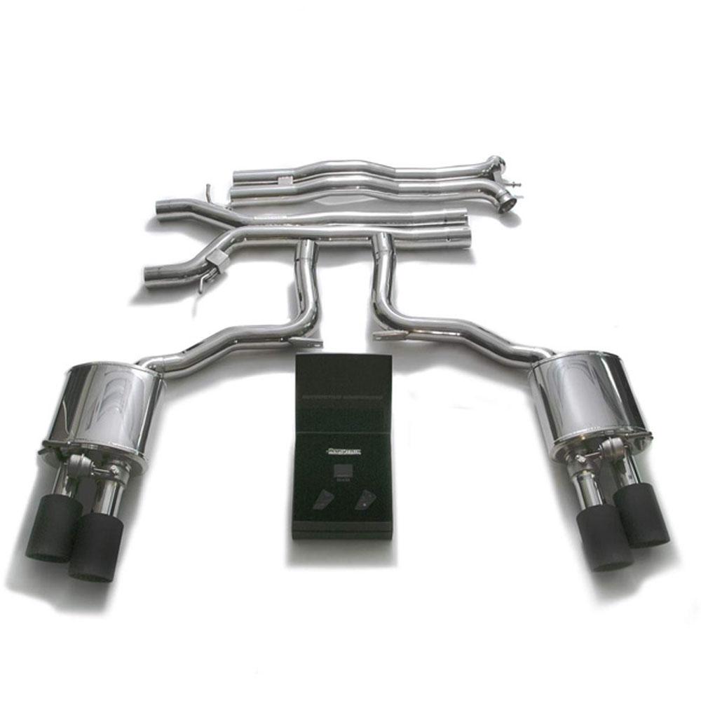 Armytrix Stainless Steel Valvetronic Exhaust System with Quad Exhaust Tips | 2018-2019 Porsche 971 Panamera (P71T2-QC38)-C-Dub Tech
