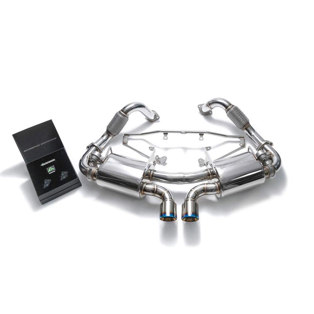 Armytrix Stainless Steel Valvetronic Exhaust System with Dual Exhaust Tips | 2013-2016 Porsche 981 Boxster / Cayman (P81N1-DC24)-C-Dub Tech