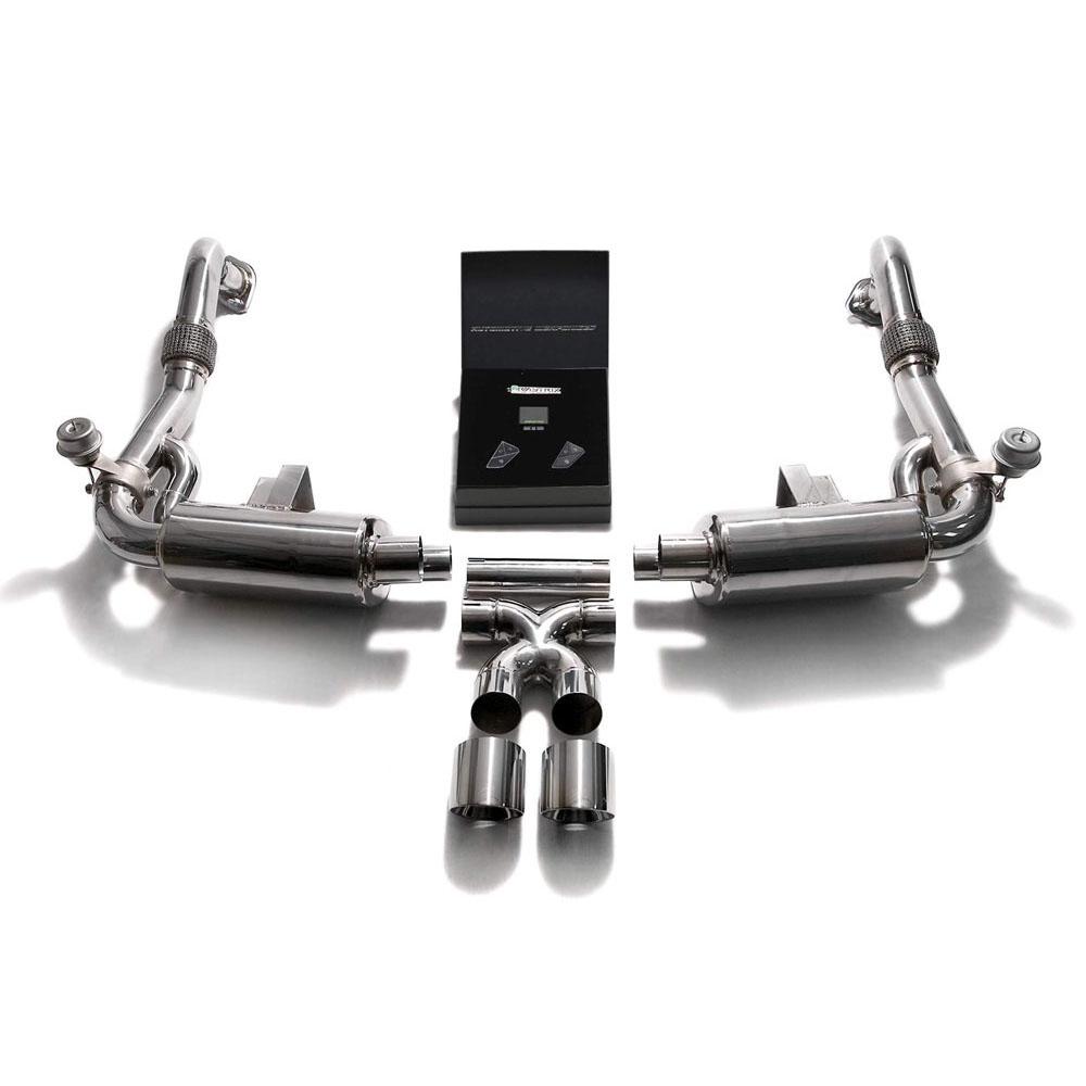 Armytrix Stainless Steel Valvetronic Exhaust System with Dual Exhaust Tips | 2017-2021 Porsche 718 Boxster / Cayman (P82T1-DC24)-C-Dub Tech