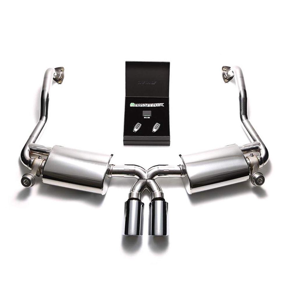 Armytrix Stainless Steel Valvetronic Exhaust System with Dual Exhaust Tips | 2009-2012 Porsche 987.2 Boxster / Cayman PDK (P87N2-DS25C)-C-Dub Tech