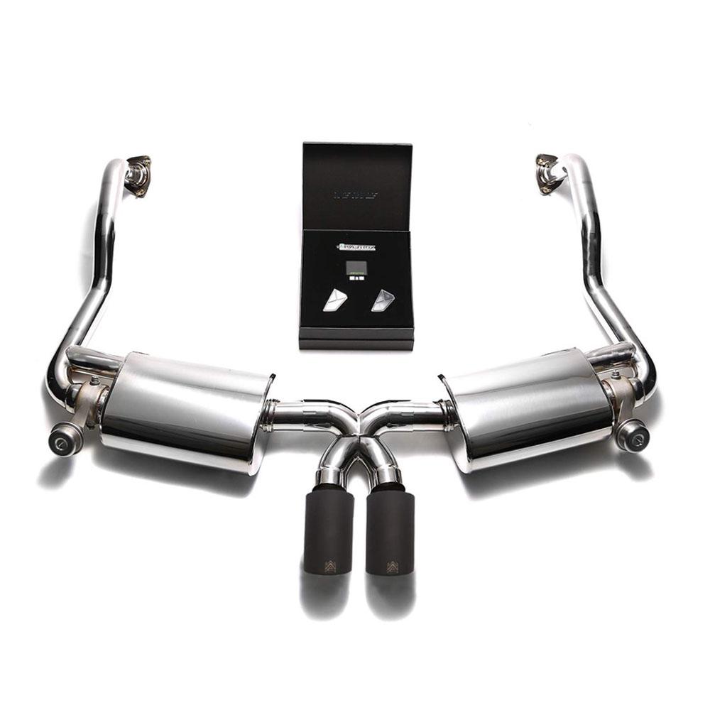 Armytrix Stainless Steel Valvetronic Exhaust System with Dual Exhaust Tips | 2009-2012 Porsche 987.2 Boxster / Cayman PDK (P87N2-DS25C)-C-Dub Tech