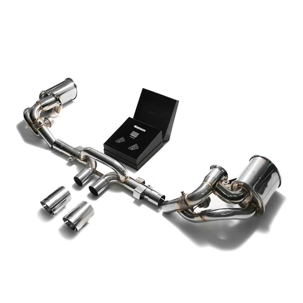 Armytrix Stainless Steel Valvetronic Exhaust System w/Dual Exhaust Tips | 2014-2016 Porsche 991 GT3 (P91GS-DC38)-C-Dub Tech