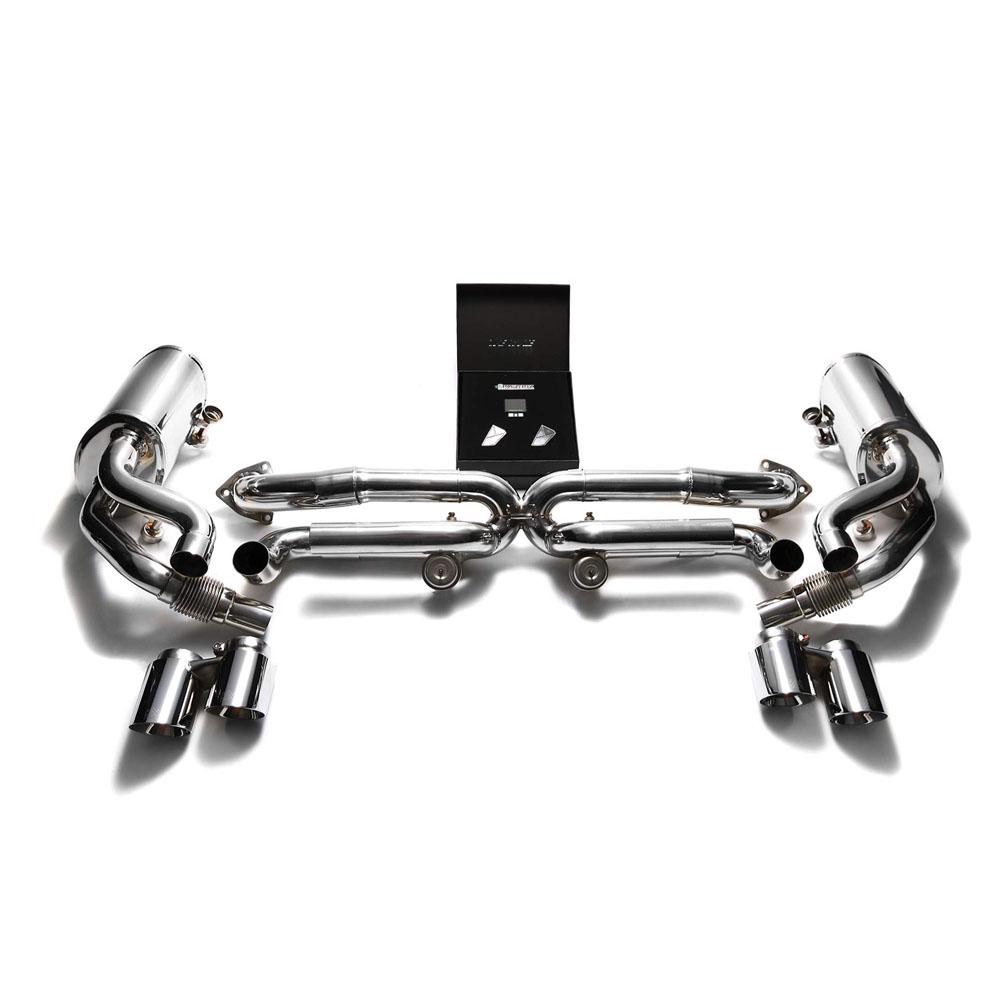 Armytrix Stainless Steel Valvetronic Exhaust System with Quad Exhaust Tips | 2012-2016 Porsche 991 Carrera / S (P91N1-QS27B)-C-Dub Tech