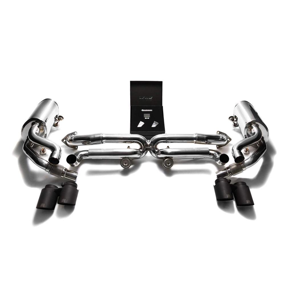 Armytrix Stainless Steel Valvetronic Exhaust System with Quad Exhaust Tips | 2012-2016 Porsche 991 Carrera / S (P91N1-QS27B)-C-Dub Tech