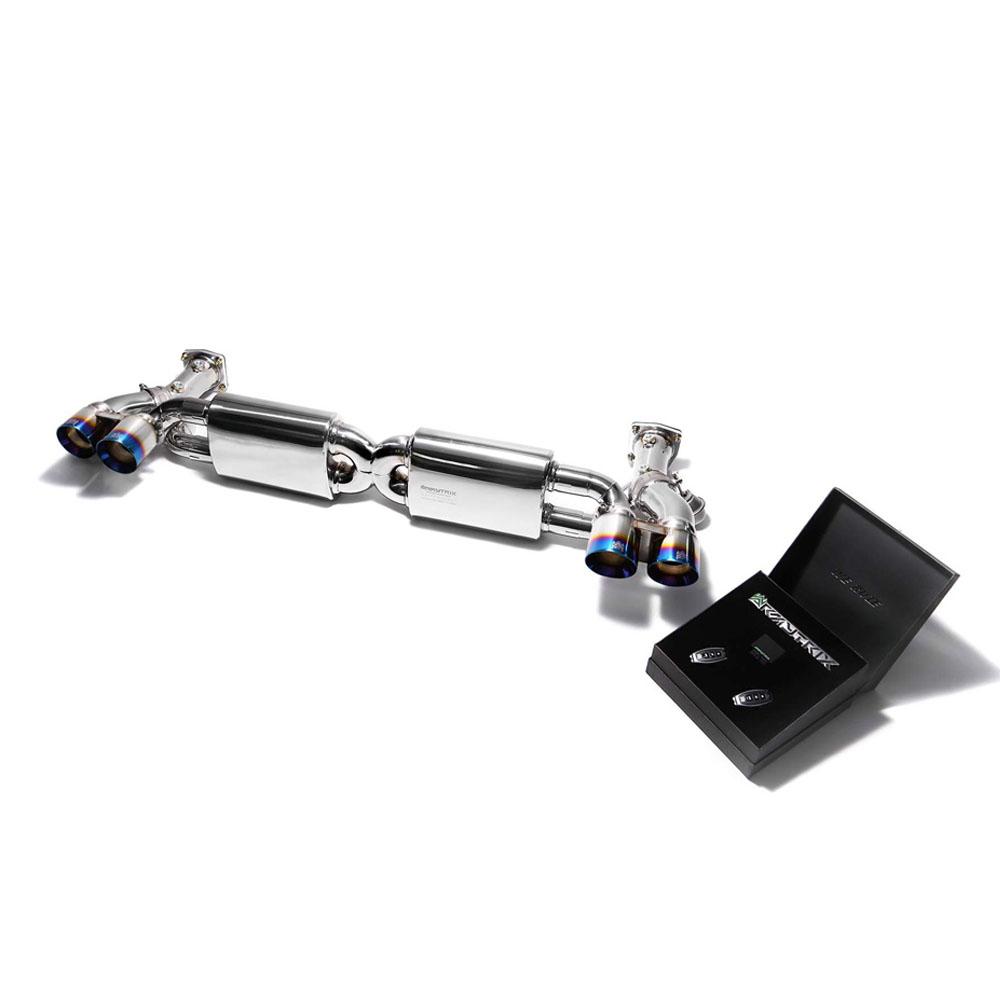 Armytrix Stainless Steel Valvetronic Exhaust System with Quad Exhaust Tips | 2014-2016 Porsche 991 Turbo / Turbo S (P91TT-QS35B)-C-Dub Tech