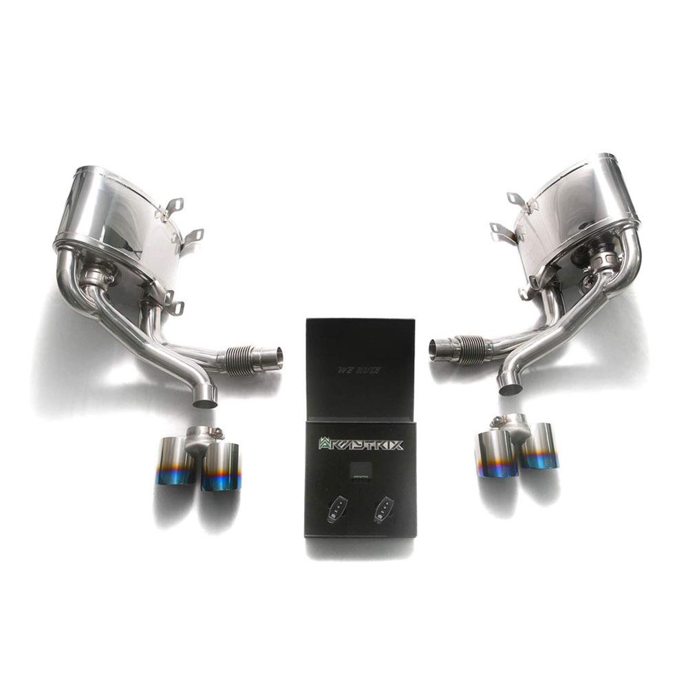 Armytrix Stainless Steel Valvetronic Muffler with Quad Exhaust Tips | 2005-2008 Porsche 997 Carrera (P97N1-QS26B)-C-Dub Tech