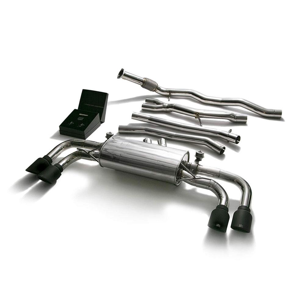 Armytrix Stainless Steel Valvetronic Catback Exhaust System | 2018+ Porsche Cayenne (PE3T1-QS30B)-C-Dub Tech