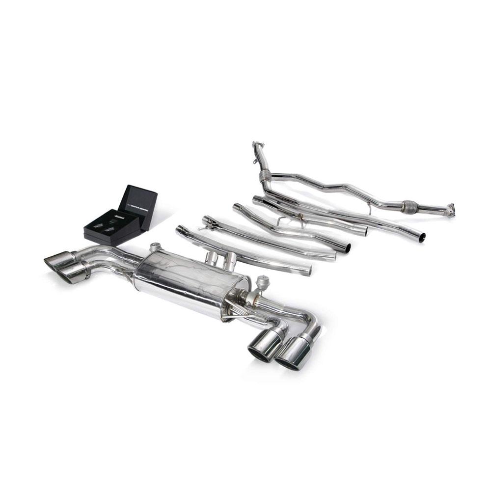Armytrix Stainless Steel Valvetronic Catback Exhaust System | 2019-2020 Porsche Cayenne S 2.9L V6 TT (PE3T2-QS30B)-C-Dub Tech