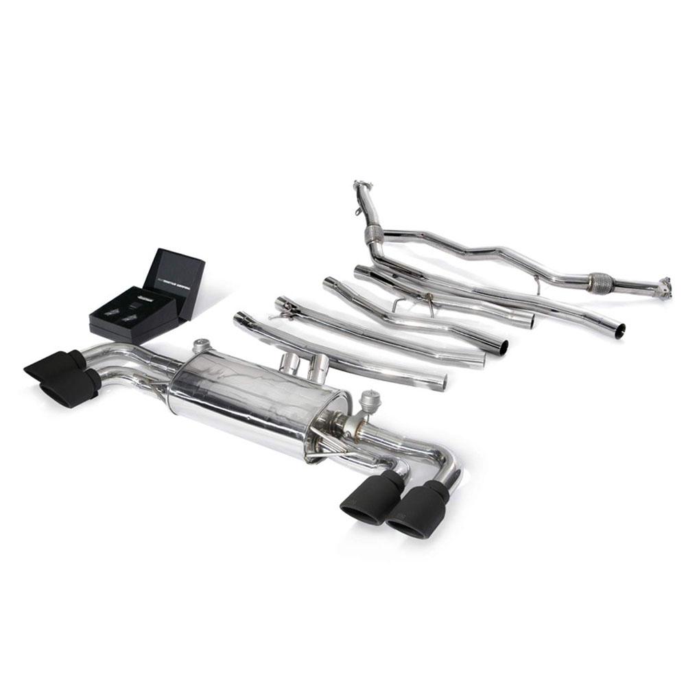 Armytrix Stainless Steel Valvetronic Catback Exhaust System | 2019-2020 Porsche Cayenne S 2.9L V6 TT (PE3T2-QS30B)-C-Dub Tech