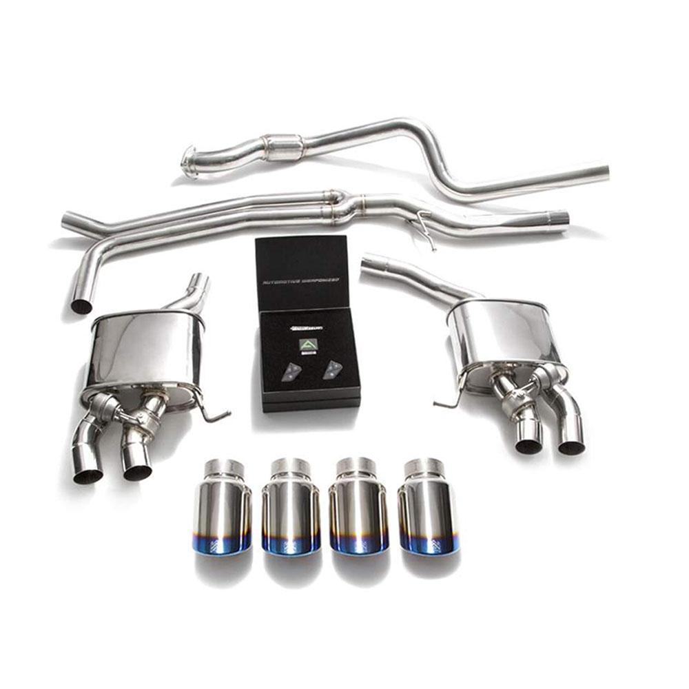 Armytrix Stainless Steel Valvetronic Exhaust System with Quad Exhaust Tips | 2019+ Porsche Macan 2.0T (PM202-QS30B)-C-Dub Tech