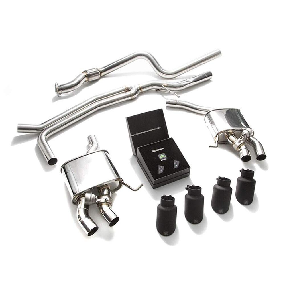 Armytrix Stainless Steel Valvetronic Exhaust System with Quad Exhaust Tips | 2019+ Porsche Macan 2.0T (PM202-QS30B)-C-Dub Tech