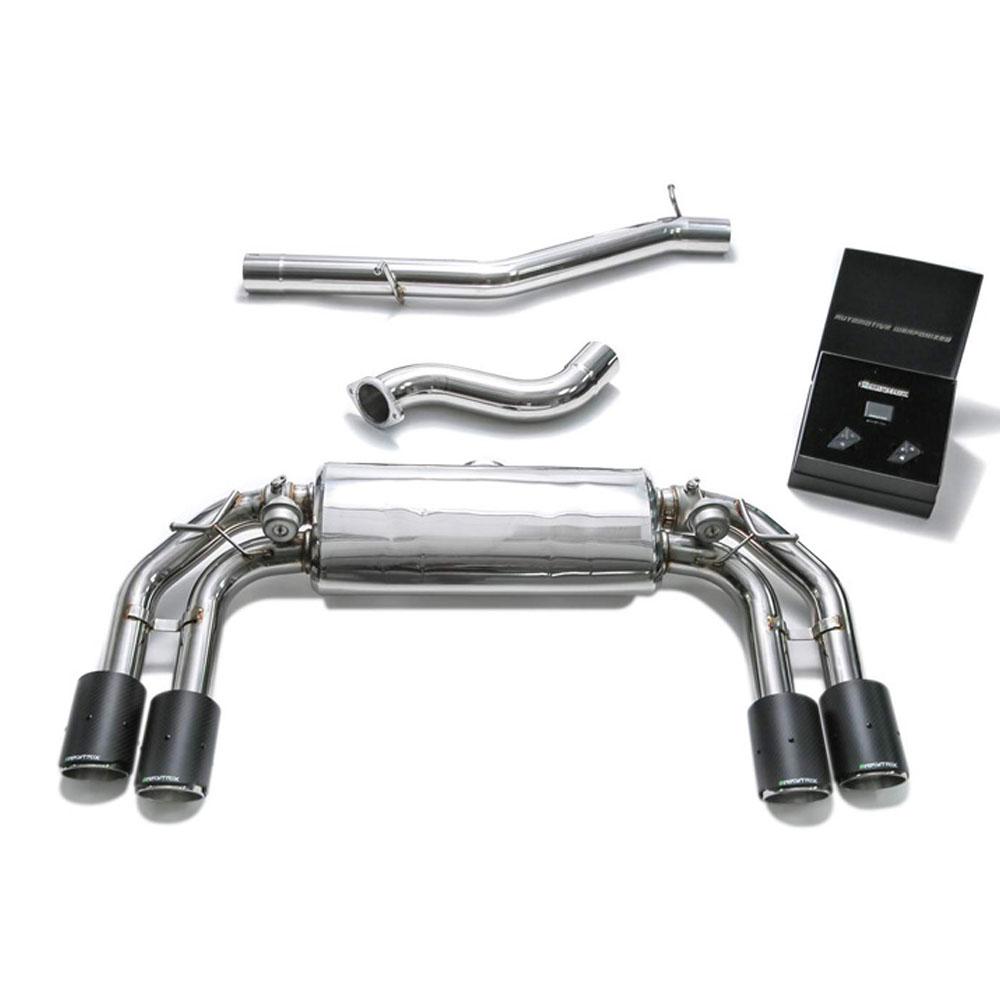 Armytrix Stainless Steel Valvetronic Catback Exhaust System w/Quad Exhaust Tips | 2016-2021 Volkswagen Golf R MK7.5 (VW7R2-QC38)-C-Dub Tech
