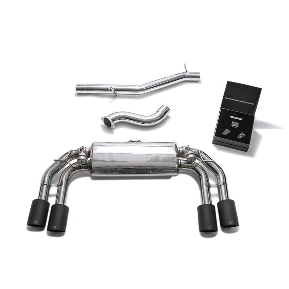 Armytrix Stainless Steel Valvetronic Catback Exhaust System w/Quad Exhaust Tips | 2016-2021 Volkswagen Golf R MK7.5 (VW7R2-QC38)-C-Dub Tech
