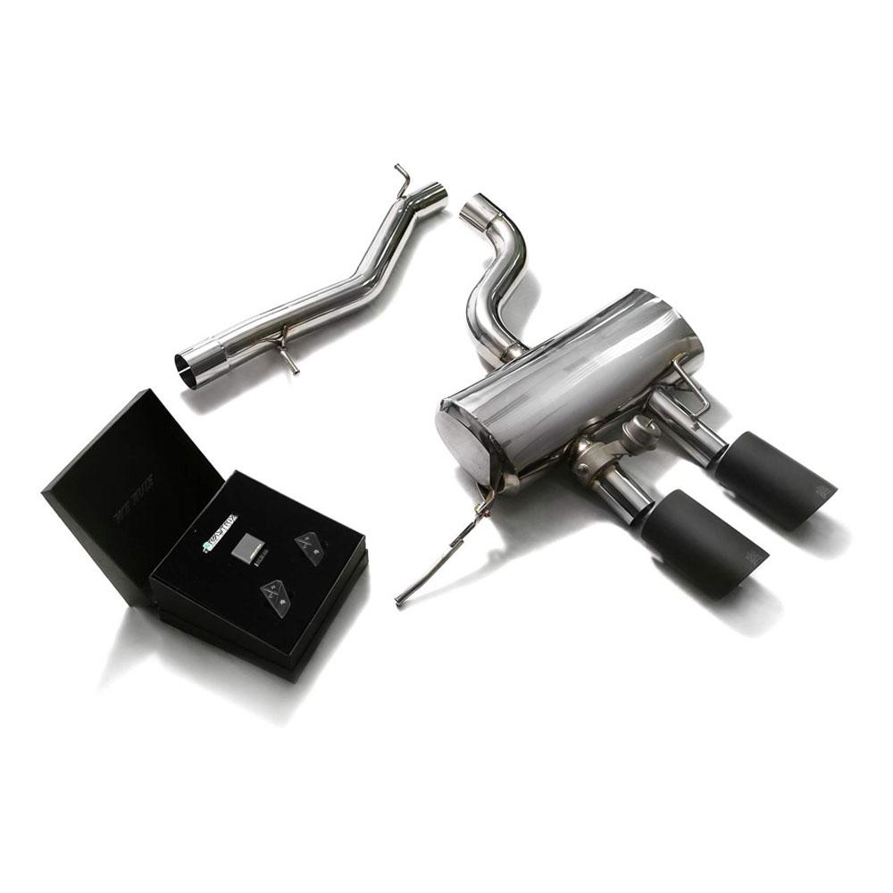 Armytrix Stainless Steel Valvetronic Catback Exhaust System w/Dual Exhaust Tips | 2010-2014 Volkswagen Golf R (VWG6R-DS23B)-C-Dub Tech