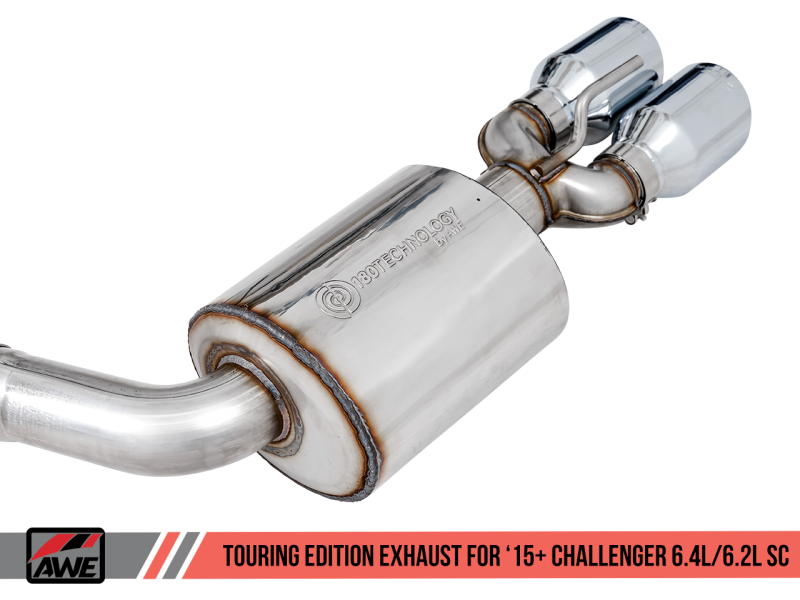 AWE Tuning 2015+ Dodge Challenger 6.4L/6.2L Non-Resonated Touring Edition Exhaust - 3020-42074-C-Dub Tech