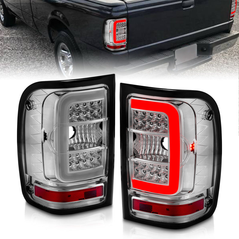 ANZO 2001-2011 Ford Ranger LED Tail Lights w/ Light Bar - 311392-C-Dub Tech